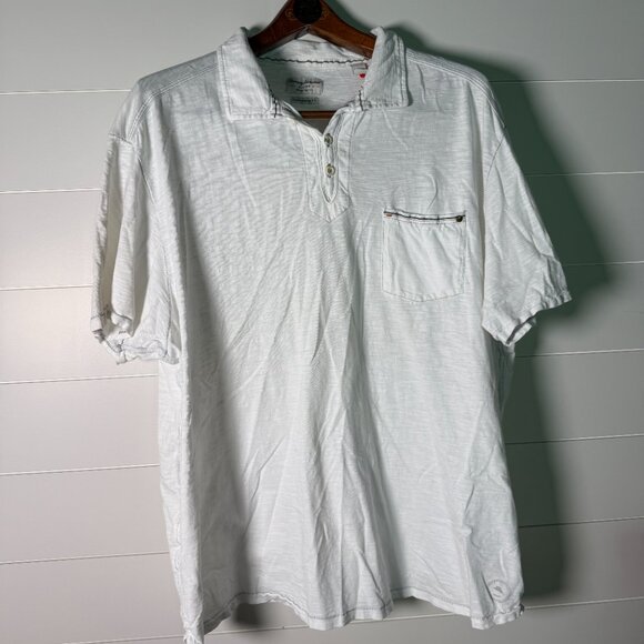 Tommy Bahama Jeans Island Modern Fit White Polo Size XXL - Picture 1 of 8